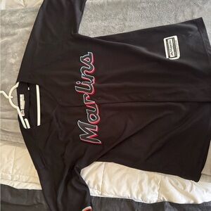Majestic Black Marlins Jersey